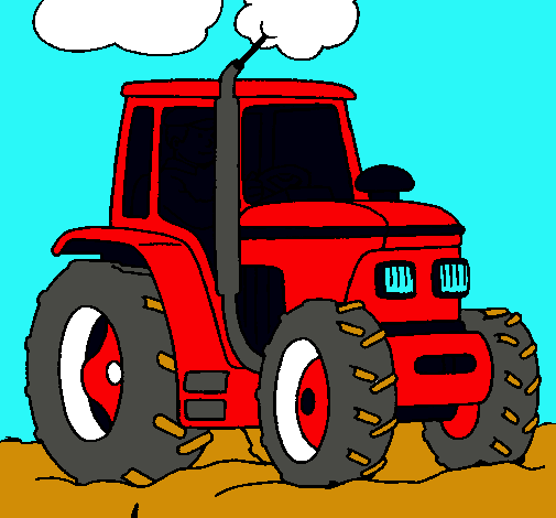 Tractor en funcionamiento