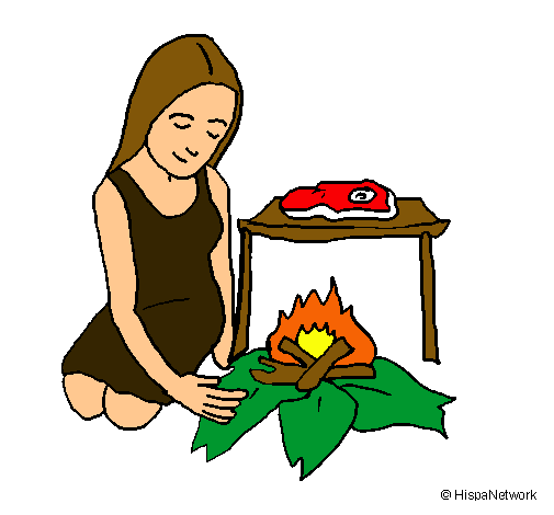 Dibujo Mujer cocinando pintado por areymimarchena