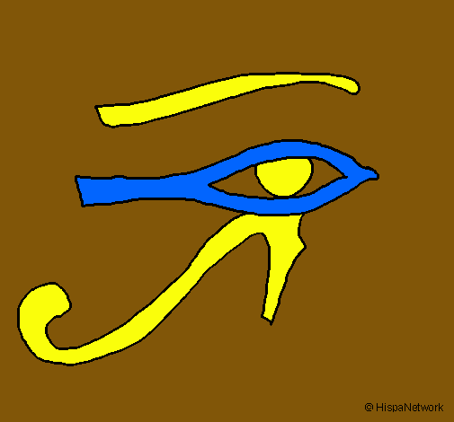 Dibujo Ojo Horus pintado por Raziel