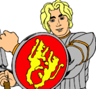 Dibujo Caballero con escudo de león pintado por MartinB