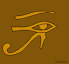 Dibujo Ojo Horus pintado por egipto