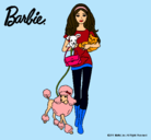 Dibujo Barbie con sus mascotas pintado por naovb