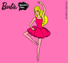 Dibujo Barbie bailarina de ballet pintado por mono