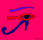 Dibujo Ojo Horus pintado por ojitoojazo