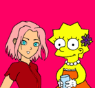 Dibujo Sakura y Lisa pintado por belen04