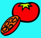 Dibujo Tomate pintado por romilette