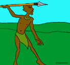Dibujo Cazador africano II pintado por momita