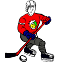 Dibujo Jugador de hockey sobre hielo pintado por guadikpa
