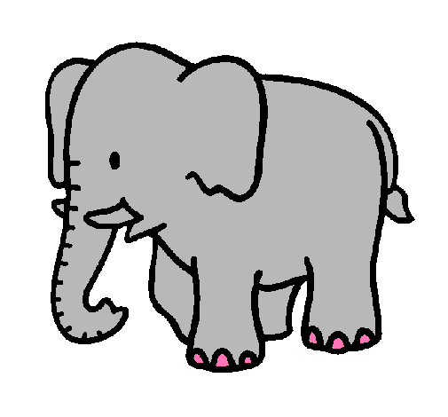 Dibujo Elefante bebe pintado por valenfani