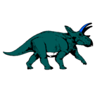 Dibujo Triceratops pintado por shamil