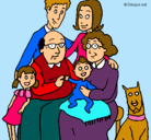 Dibujo Familia pintado por nola