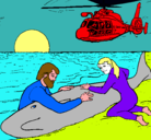 Dibujo Rescate ballena pintado por yesi