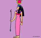 Dibujo Hathor pintado por stephani