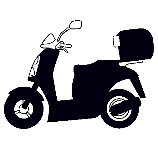 Dibujo Ciclomotor pintado por isbena