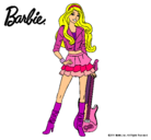 Dibujo Barbie rockera pintado por vanidoso