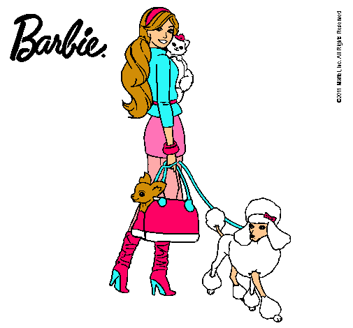 Dibujo Barbie elegante pintado por Andre1998