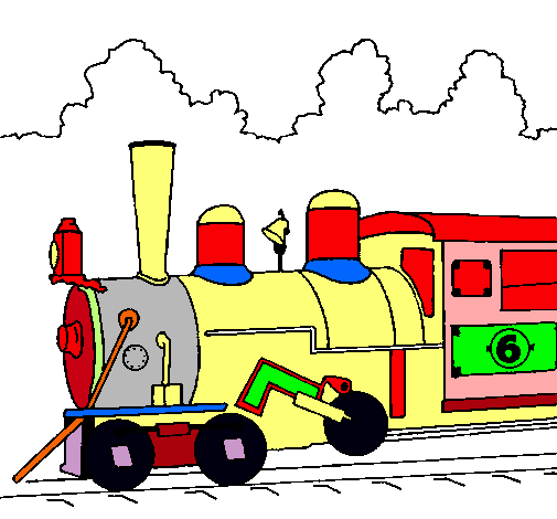 Dibujo Locomotora pintado por danielad