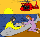 Dibujo Rescate ballena pintado por melanyA