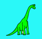 Dibujo Braquiosaurio pintado por cuejolargo