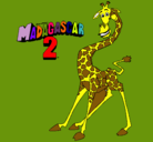 Dibujo Madagascar 2 Melman pintado por gres