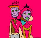 Dibujo Príncipe y princesa pintado por TONIIII