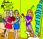 Dibujo Barbie de compras con sus amigas pintado por monina