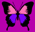 Dibujo Mariposa con alas negras pintado por Larita