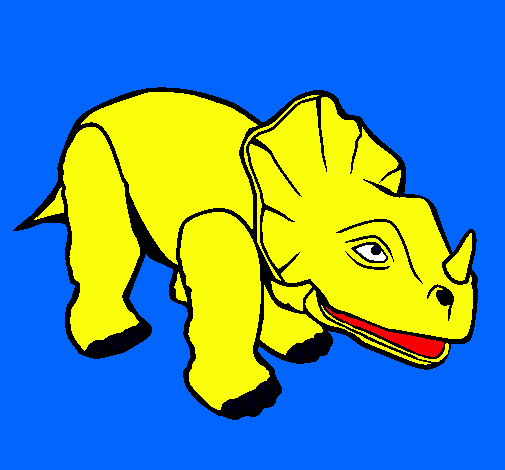 Dibujo Triceratops II pintado por saulito