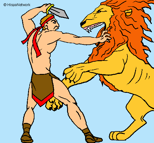 Gladiador contra león