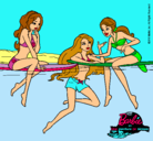 Dibujo Barbie y sus amigas pintado por Lucia02
