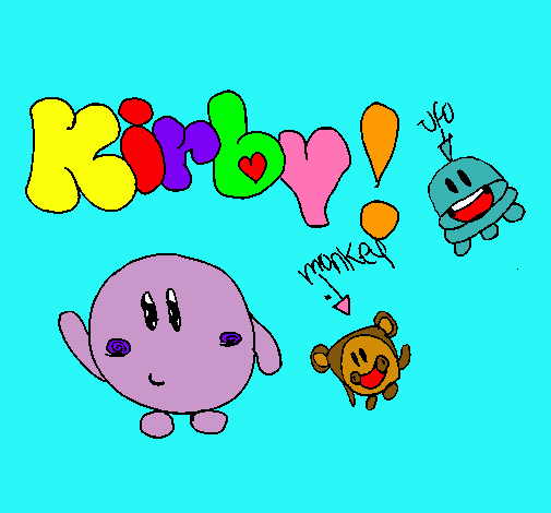 Dibujo Kirby 4 pintado por carloty