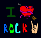 Dibujo I love rock pintado por death100