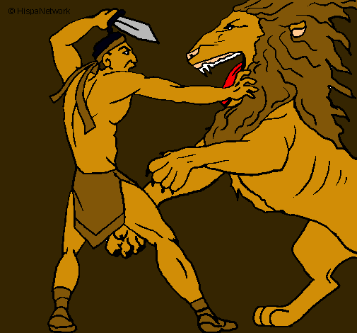 Gladiador contra león