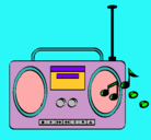 Dibujo Radio cassette 2 pintado por  CVHGBUUVFIH