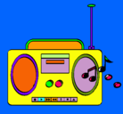 Dibujo Radio cassette 2 pintado por m8n6ca