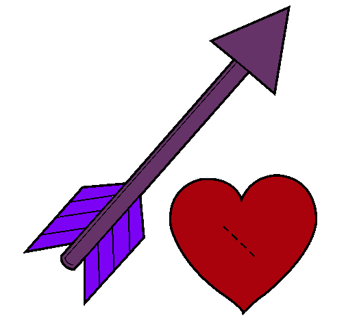 Dibujo Flecha y corazón pintado por luciasaave