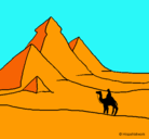 Dibujo Paisaje con pirámides pintado por 3694