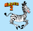 Dibujo Madagascar 2 Marty pintado por pinguinitha_199