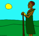 Dibujo Massai pintado por momita