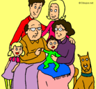 Dibujo Familia pintado por sikura