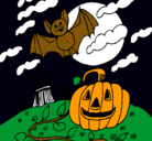 Dibujo Paisaje de Halloween pintado por beneranda 