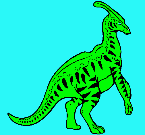 Parasaurolofus con rayas