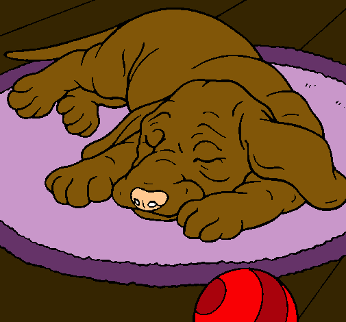 Dibujo Perro durmiendo pintado por xiimeenaa