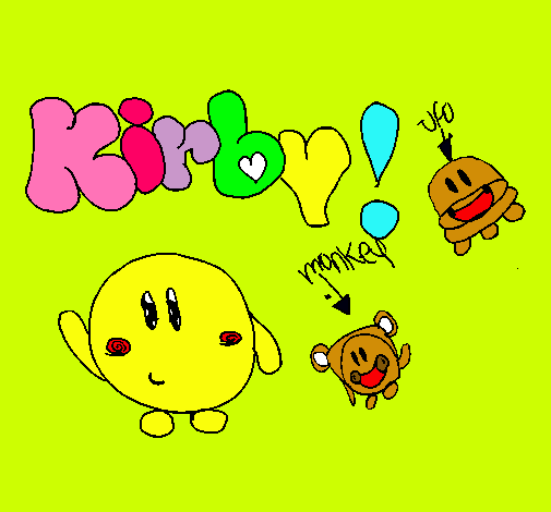 Dibujo Kirby 4 pintado por estefania-