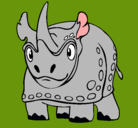 Dibujo Rinoceronte pintado por SHREK
