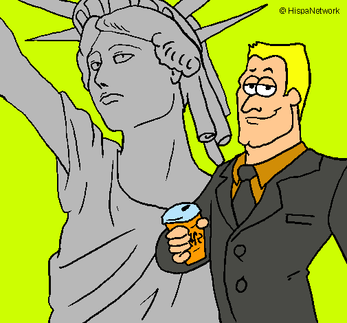 Dibujo Estados Unidos de América pintado por gysse