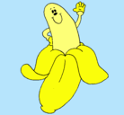 Dibujo Banana pintado por dios