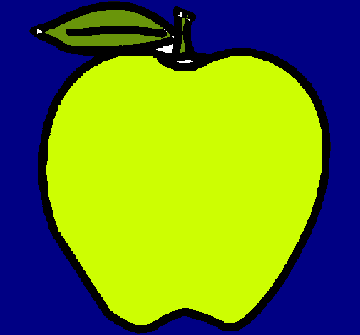 Dibujo manzana pintado por pinki