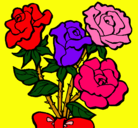 Dibujo Ramo de rosas pintado por gysse