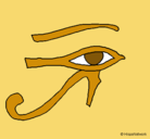 Dibujo Ojo Horus pintado por patoti